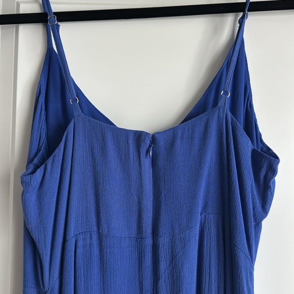 Lulu’s Island Song Washed Royal Blue Sleeveless Tiered Midi Dress - Size M - Picture 6 of 6